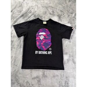 A Bathing Ape by Bathing Ape T-Shirt Mens M Black Crew Neck Short Sleeve